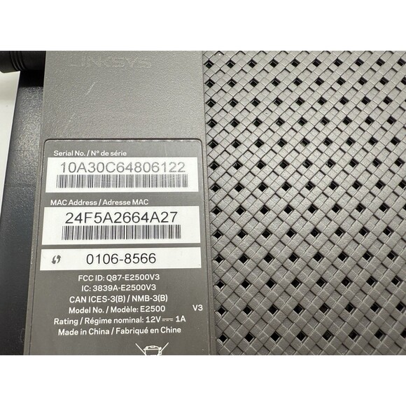 Cisco Linksys E2500V3 300 Mbps 4-Port 10/100 Wireless N Router Tested - Picture 4 of 6